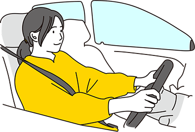 車を運転する女性